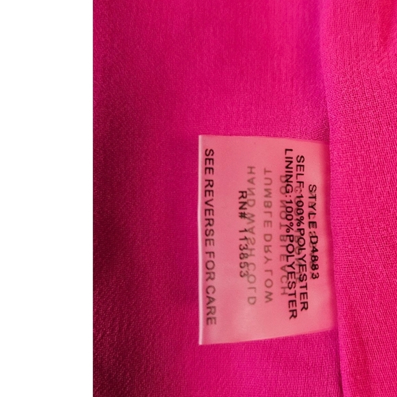 SUGAR +LIP2- Women's M Sleeveless Hot Pink Symetrical Cocktail - Picture 5 of 6